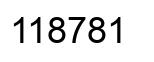 Number 118781 black image
