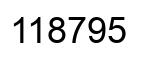 Number 118795 black image