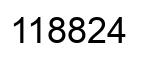 Number 118824 black image