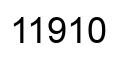 Number 11910 black image