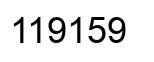 Number 119159 black image