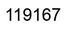 Number 119167 black image