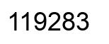 Número 119283 imagen negro