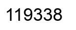 Number 119338 black image