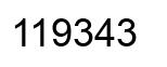 Number 119343 black image