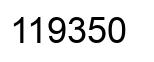 Number 119350 black image