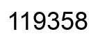 Number 119358 black image
