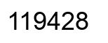 Number 119428 black image