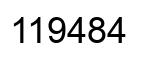 Number 119484 black image
