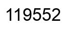 Number 119552 black image