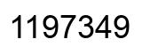 Number 1197349 black image