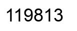Number 119813 black image
