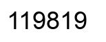 Number 119819 black image