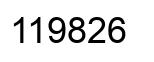 Number 119826 black image