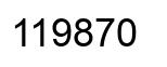 Number 119870 black image
