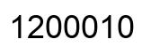 Number 1200010 black image