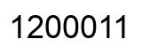 Number 1200011 black image
