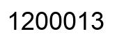 Number 1200013 black image