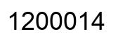 Number 1200014 black image