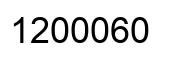 Number 1200060 black image