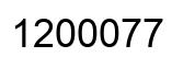 Number 1200077 black image