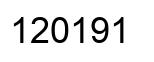 Number 120191 black image