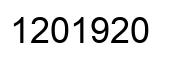 Number 1201920 black image