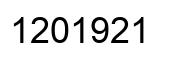 Number 1201921 black image