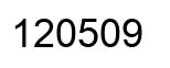 Number 120509 black image
