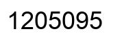 Number 1205095 black image