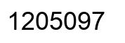 Number 1205097 black image