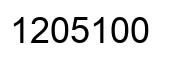 Number 1205100 black image