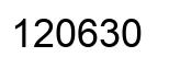 Number 120630 black image