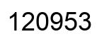 Número 120953 imagen negro