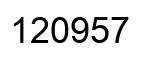 Número 120957 imagen negro
