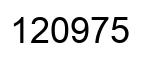 Number 120975 black image
