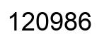 Número 120986 imagen negro
