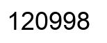 Número 120998 imagen negro