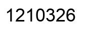 Number 1210326 black image