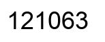 Number 121063 black image