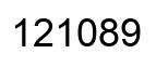 Number 121089 black image