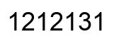 Number 1212131 black image