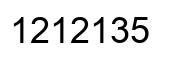 Number 1212135 black image