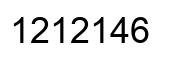 Number 1212146 black image