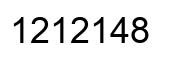 Number 1212148 black image