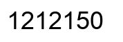 Number 1212150 black image