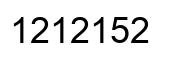 Number 1212152 black image