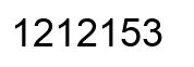 Number 1212153 black image