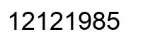 Número 12121985 imagen negro