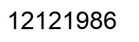 Número 12121986 imagen negro